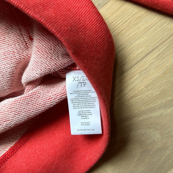 CAbi Tangerine Deluxe Pom Zip Up Balloon Sleeve Hoodie Size XS - Picture 5 of 6